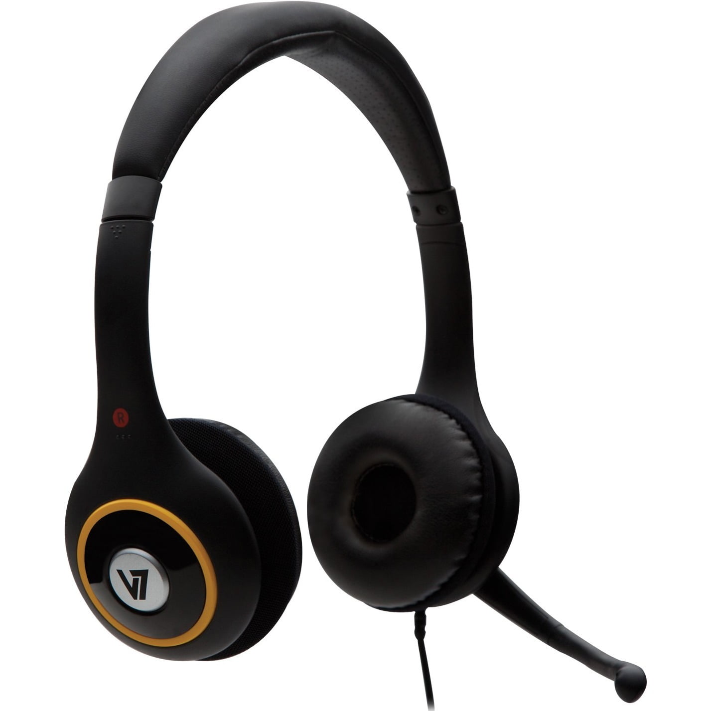 v7 essentials usb stereo headset with microphone