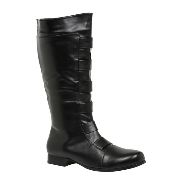 Ellie Men's Shoes Riding Boots Knee High, Round Toe Black