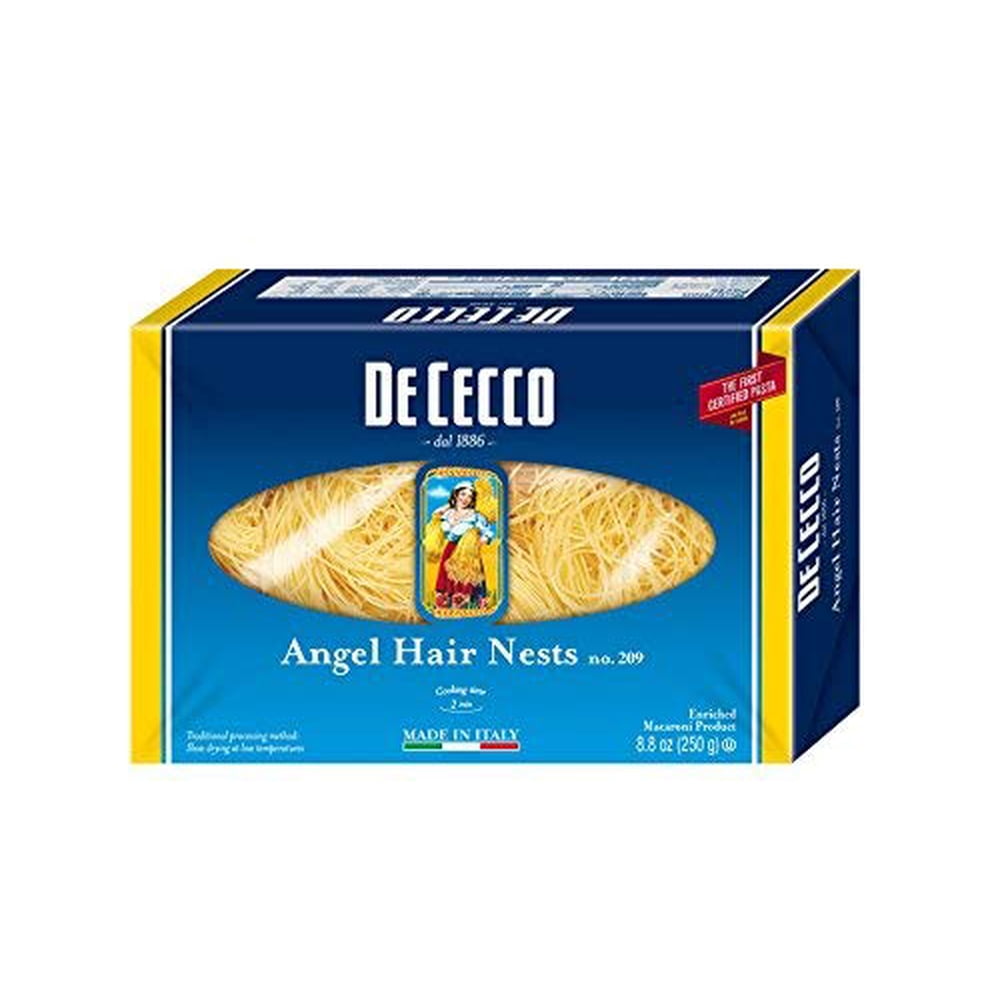 12 PACKS De Cecco Pasta, Angel Hair Nests, 8.8 Ounce