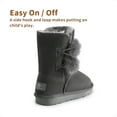 thumbnail image 4 of Dream Pairs Girls Boys Kids Winter Snow Suede Mid Calf Boots Faux Fur Lined FuzzyChic Kid's Lolly for Little Big Kid, 4 of 7