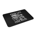 thumbnail image 2 of XMXT Non-Slip Polyester Bathroom Rugs Kitchen Door Mat, Driving Skulls Print Machine Washable Bath Mats Rug for Kitchen Shower Bathtub Decor, 15.7 x 23.6 inches, 2 of 9