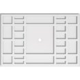 thumbnail image 1 of Ekena Millwork CMP26X17BX-01000 1 in. ID x 9 in. Rectangle Beaux Architectural Grade PVC Contemporary Ceiling Medallion, 1 of 1