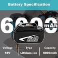 thumbnail image 2 of Batería de repuesto OHYES BAT BL1860B 18V 6.0Ah para Makita, 2 of 7