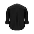 thumbnail image 3 of qucoqpe Womens Dressy Casual Blouses 3/4 Sleeve V Neck Ruffle Tops Summer Trendy Business Office Tunic Work Shirts, 3 of 9