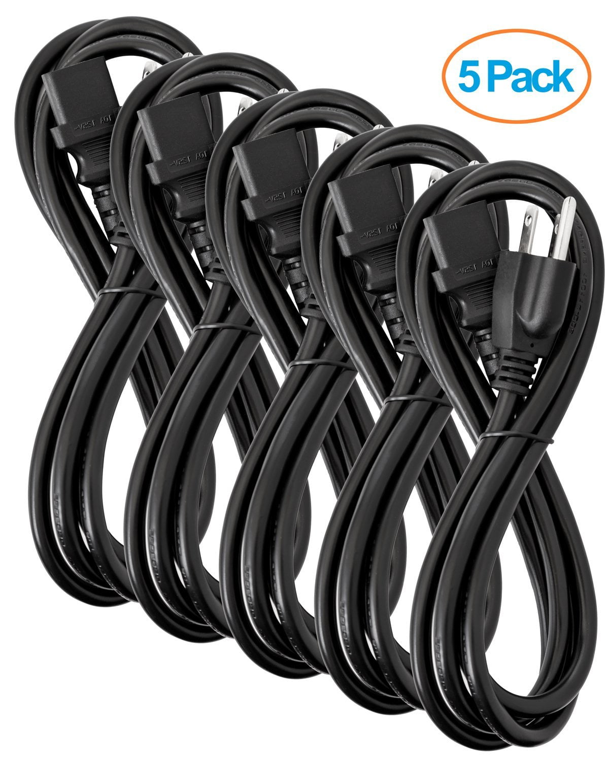 Aurum Cables UL Approved 6 Feet Universal Computer Monitor Power Cord , C13 Power Cable for
