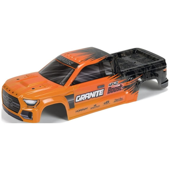 ARRMA GRANITE 4X2 Painted Decaled Trimmed Body Org/Blk ARA402343 Car/Truck  Bodies wings & Decals