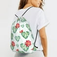 thumbnail image 6 of XMXT Unisex Drawstring Backpack for Women Men, Heart Cactus Floral Waterproof Gym Bag String Bags for Shopping Sport Travel, m, 6 of 8