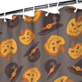 thumbnail image 3 of Halloween Pumpkins and Witch Hats Shower Curtain 36"x72" ,Bathroom Decorative Shower Curtains Set with 12 Hooks,Modern Waterproof Washable Shower Curtain, 3 of 6