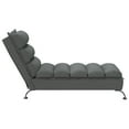 thumbnail image 3 of vidaXL Chaise Lounge with Cushions Dark Grey Fabric, 3 of 5
