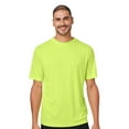 thumbnail image 2 of High Visibility Short Sleeve Workwear Tee, 100% Polyester Hi Vis Unisex Capital Performance T-Shirt ( Safety Green 5 Pack, S), 2 of 7