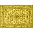 thumbnail image 1 of Ahgly Company Indoor Rectangle Medallion Yellow Traditional Area Rugs, 2' x 5', 1 of 4