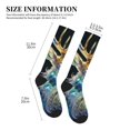 thumbnail image 4 of Sikiie Colorful Stained Glass Deer 1 Pairs Compression Socks for Men and Women 15-20 mmHg Running Support Socks, 4 of 7