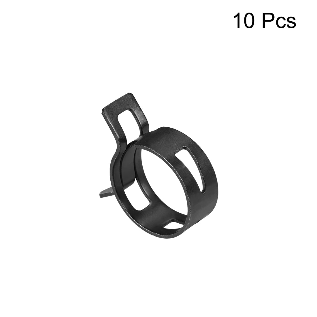 Unique Bargains Steel Band Clamp Hose Fuel Line Silicone Tube Spring Clip Clamp 26mm 10Pcs