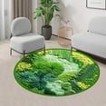 thumbnail image 5 of Muecwrye Extra Soft Bath Rug,Round Green Moss Carpet, Imitation, Floor Mat For Bedroom And Living Room, Non-Slip Balcony Hanging Basket Floor Mat, Bedside Blanket For Bedroom, 5 of 5