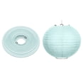 thumbnail image 3 of WIRESTER 5pcs Set Light Blue 10 inch Hanging Paper Lanterns Decorative Kit Round Paper Lanterns for Birthday Parties, Weddings, 3 of 7