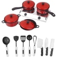 thumbnail image 2 of Juego de utensilios de cocina con imaginación, juego completo de accesorios de cocina para niños con comida de corte realista, plástico no tóxico para una diversión segura, las mejores herramientas, 2 of 4
