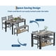 thumbnail image 3 of Yeshouse Juego de mesa y sillas de cocina rústico para 4 personas, mesa de 120 cm con banco, sillas, estante de almacenamiento y estructura de metal, ideal para comedor y apartamento, 3 of 9