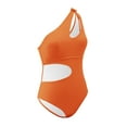 thumbnail image 6 of WBQ Women's Cutout One Piece Swimsuit One Shoulder Swimwear Lace Up Monokini Bathing Suits, 6 of 8