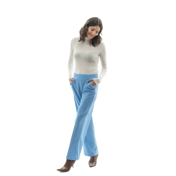 Pull On Waistband Classic Wide Leg Pant