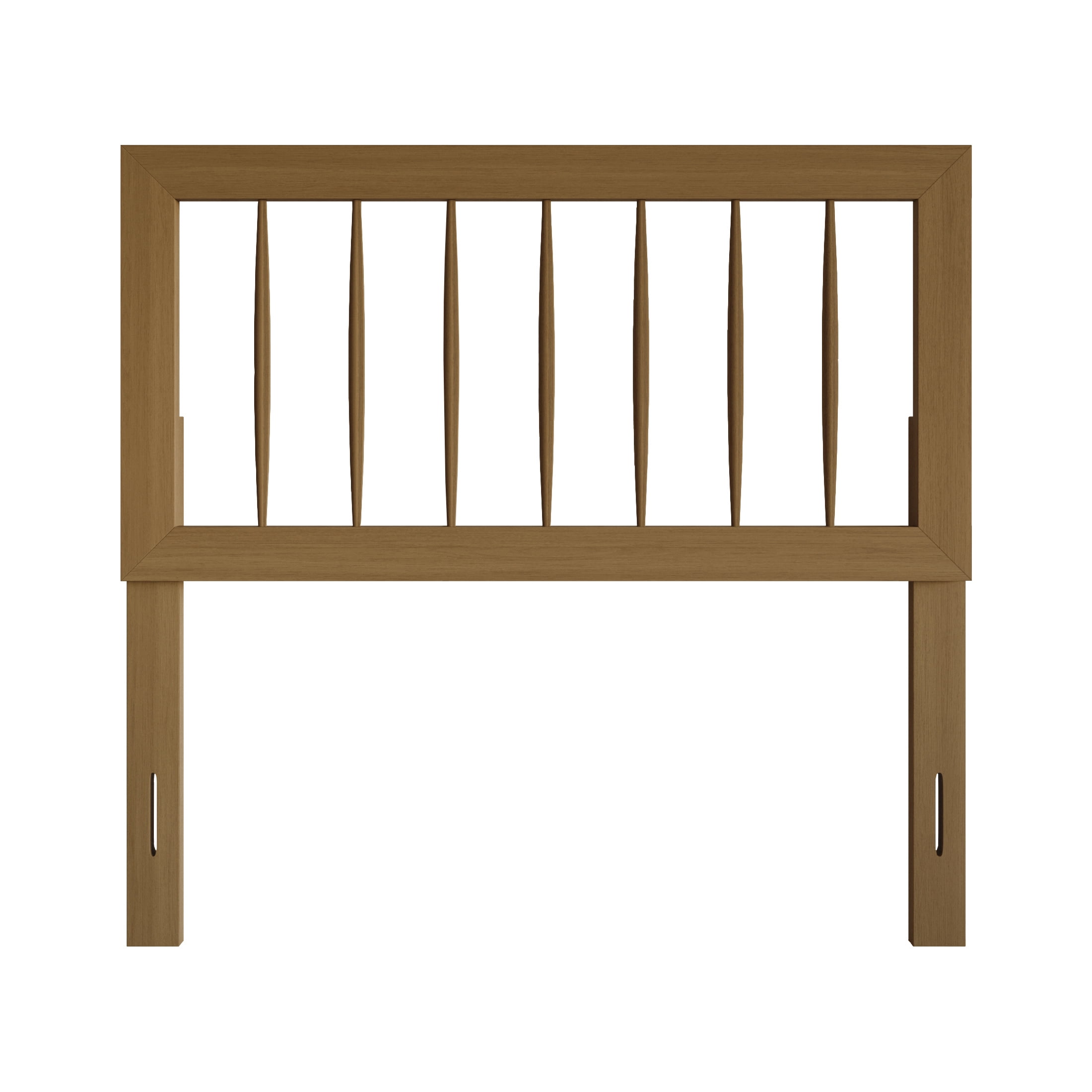 Castle Place Contemporary Twin Wooden Spindle Headboard, Light Oak