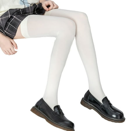 

QCTime Women Stockings 1 Pair Slimming Solid Color Stylish Pure Color Winter Stockings