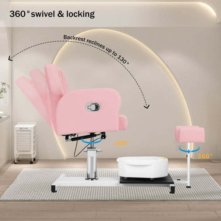 FAYEAN No Plumbing Pedicure Station with Adjustable Height, 360