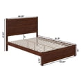 thumbnail image 4 of AFI NoHo Contemporary Wood Twin Bed with Footboard in Walnut, 4 of 10