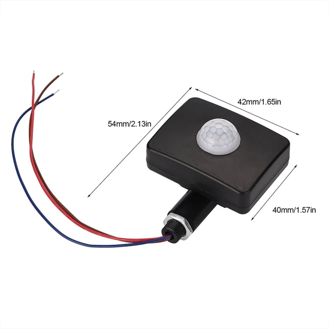 Sensor De Movimiento Infrarrojo, Interruptor De Sensor De Movimiento PIR Automático Sensor De Movimiento Infrarrojo Interruptor De Luz Infrarroja, Para Jardín Doméstico Fyydes PIR Sensor Light Switch