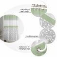 thumbnail image 6 of Shower Curtain Sage Green Grey Leaves Bathroom Curtains with Hooks, Waterproof Fabric Stitching Stripes Bath Shower Curtains Set for Bathroom Bathtubs Decor 36x72 Inch, 6 of 8