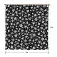 thumbnail image 5 of Black Christmas Snowflake Pattern Shower Curtain 72"x72" ,Bathroom Decorative Shower Curtains Set with 12 Hooks,Modern Waterproof Washable Shower Curtain, 5 of 6