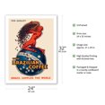 thumbnail image 2 of Drink Brazilian Coffee – Brazil Supplies the World - Vintage Advertising Poster by Jean d'Ylen c.1931 - Bamboo Fine Art 290gsm Paper Print (Unframed) 24x32in, 2 of 4