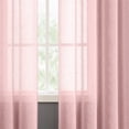 thumbnail image 5 of Fragrantex Fragrantex Faux Linen Pink Semi Sheer Curtains 84 inches Long Window Curtain Light Filtering for Living Room Grommet Top 2 Panels,40"W x 84"L, 5 of 6