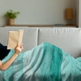 thumbnail image 3 of Teal Soft Flannel Fleece Throw Blanket, Painted Wood Board Horizontal Lines Birthdays Easter Holiday Print Backdrop Image, Cozy Plush for Indoor and Outdoor Use, 70" x 90", Turquoise, by Ambesonne, 3 of 5
