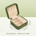 thumbnail image 3 of Joyero TAIMY Travel pequeño de terciopelo de felpa para mujer, color verde, 3 of 6