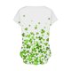 thumbnail image 5 of Fiudx Tops para Mujer Top de Primavera/Verano de Manga Corta Informal con Cuello En V Estampado Del Día de San Patricio para Mujer, 5 of 5