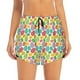 thumbnail image 2 of Balery colorful easter eggs Pantalones cortos deportivos para mujer con forro y dos bolsillos, elásticos, para entrenamiento, gimnasio, yoga-X-Large, 2 of 7