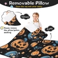 thumbnail image 3 of Halloween Pumpkins Skulls Bats and Eyeballs Toddler Nap Mats for Kids Preschool,59"x22" Sleeping Mat Bag or Kids,Toddler Sleeping Bag,Toddler Nap Mat or Daycare, 3 of 6