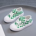 thumbnail image 3 of Zapatos de lona a cuadros con tablero de ajedrez en blanco y negro para niños, zapatos casuales para niños y estudiantes, zapatos de tabla para niñas, zapatos de galleta transpirables, 3 of 5