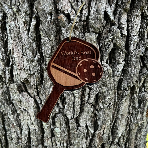 Pickleball - Cedar Ornament Pickleball - Cedar Ornament