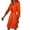 Orange, variant on cfhntfmh Women's Long Sleeve Dresses Wrap V Neck Belted Bodycon Formal Work Dress Pleated Cocktail Mini Dress