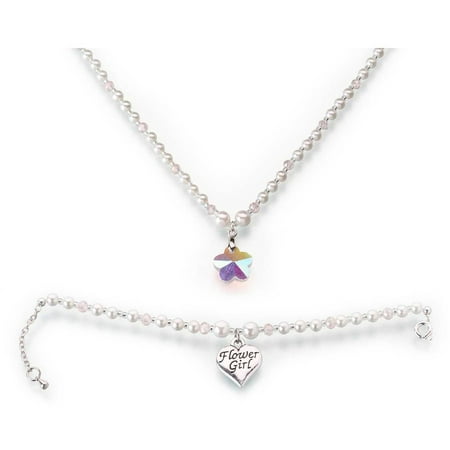 Carolee Set Bracelet - Lillian Rose Flower Girl Necklace and Bracelet Set