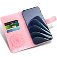 thumbnail image 6 of Compatible with OnePlus 10 Pro One Plus 10Pro 5G Wallet Phone Case and Tempered Glass Screen Protector Flip Credit Card Holder Stand Mandala Flower Cell Cover for On 1plus + 10Pro Women Men Pink, 6 of 8