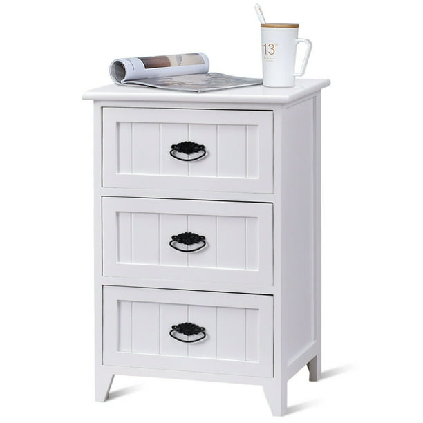 Over 2,800 nightstands great selection & price free shipping on prime eligible orders. gymax 3 drawers nightstand end table storage wood side bedside white