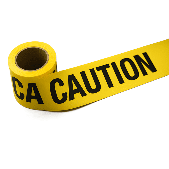 Cinta Barricada Caution 5cm x 18m Amarilla Negra Polipropileno