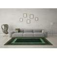 thumbnail image 3 of Ahgly Company Indoor Rectangle Abstract Turquoise Blue Modern Area Rugs, 7' x 9', 3 of 4