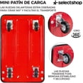 thumbnail image 3 of Carro Patin Diablito con Ruedas Giratorias Plataforma De Carga Plana Plegable Carrito Manual de Empuje Carga hasta 150 Kg (Rojo), 3 of 5