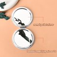 thumbnail image 2 of Small Compact Mirror for Purse Pocket Travel Makeup Mirror with Magnification Mirror for Women Girls Double Sided Mirror Leather Small Round Mirror White Portable Magnifying Mirror 2X, 2 of 6