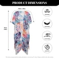 thumbnail image 6 of FKELYI Watercolor Monstera Leaf Print Womens Bikini Cover Up for Summer Open Front Cardigan Beach Cover Ups Comfy Beach Kimono Beachwear Ladies Cruise Outfits Resort Wear, 6 of 6