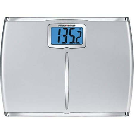 Healthometer Silver Metallic Weight Tracking Bath Scale with Split-Mat Platform