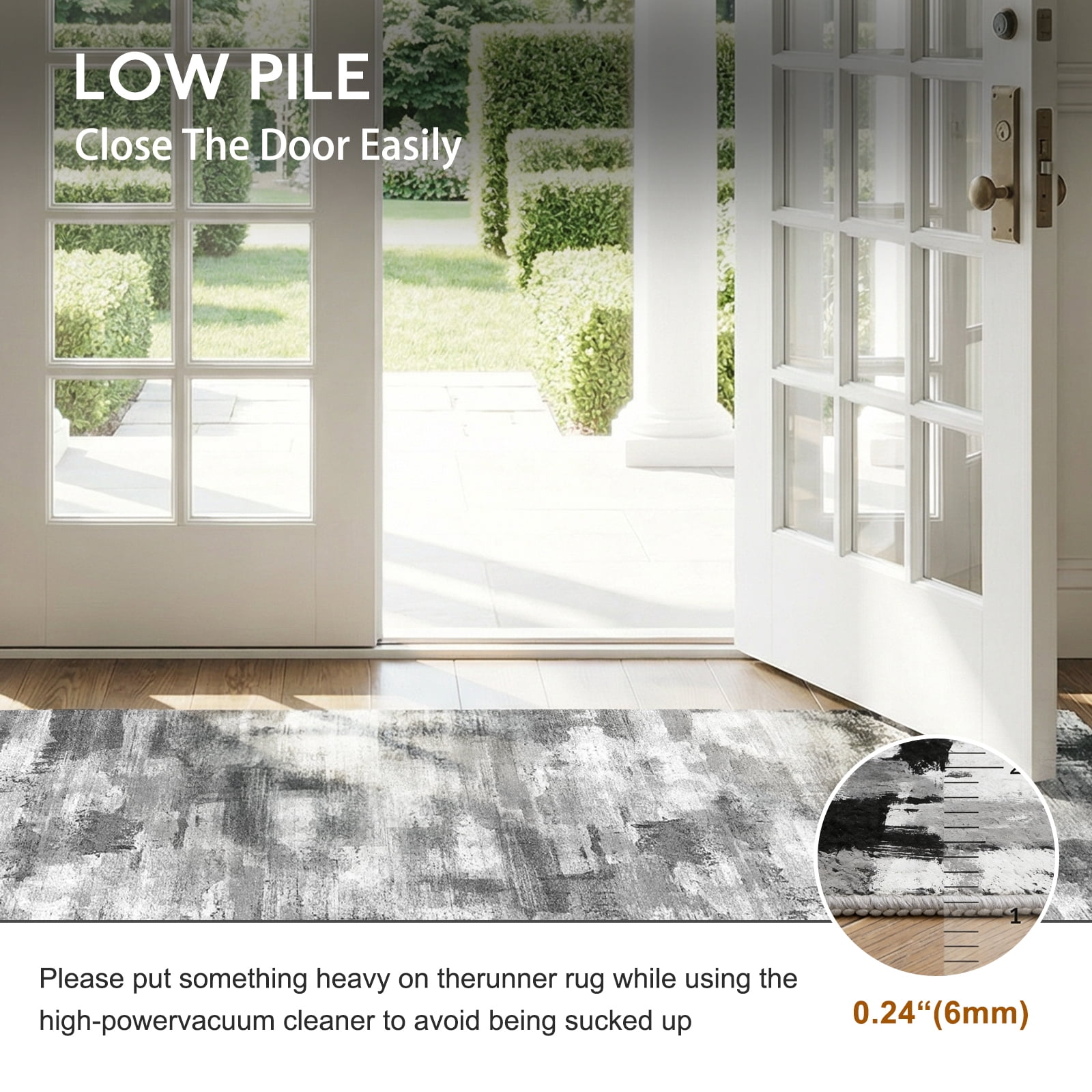 2'x10' Kitchen Runner Rug,Non-Slip Entryway Runner Laundry Rug,Boho Indoor Machine Washable Hallway Runner Rugs Throw Carpet for Living Room Bedroom Dining Room Hallway Kitchen